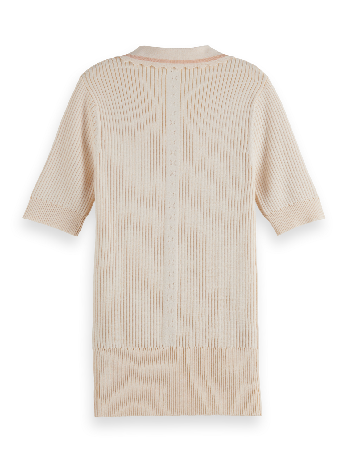 Rib Polo Short Sleeve Pullover