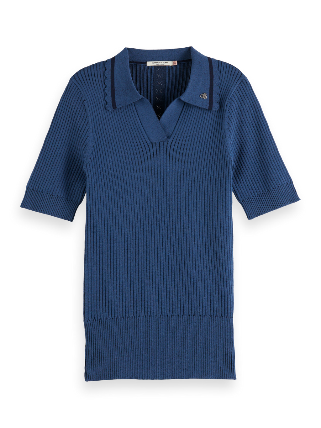 Ribbed Short Sleeve Polo – Scotch & Soda