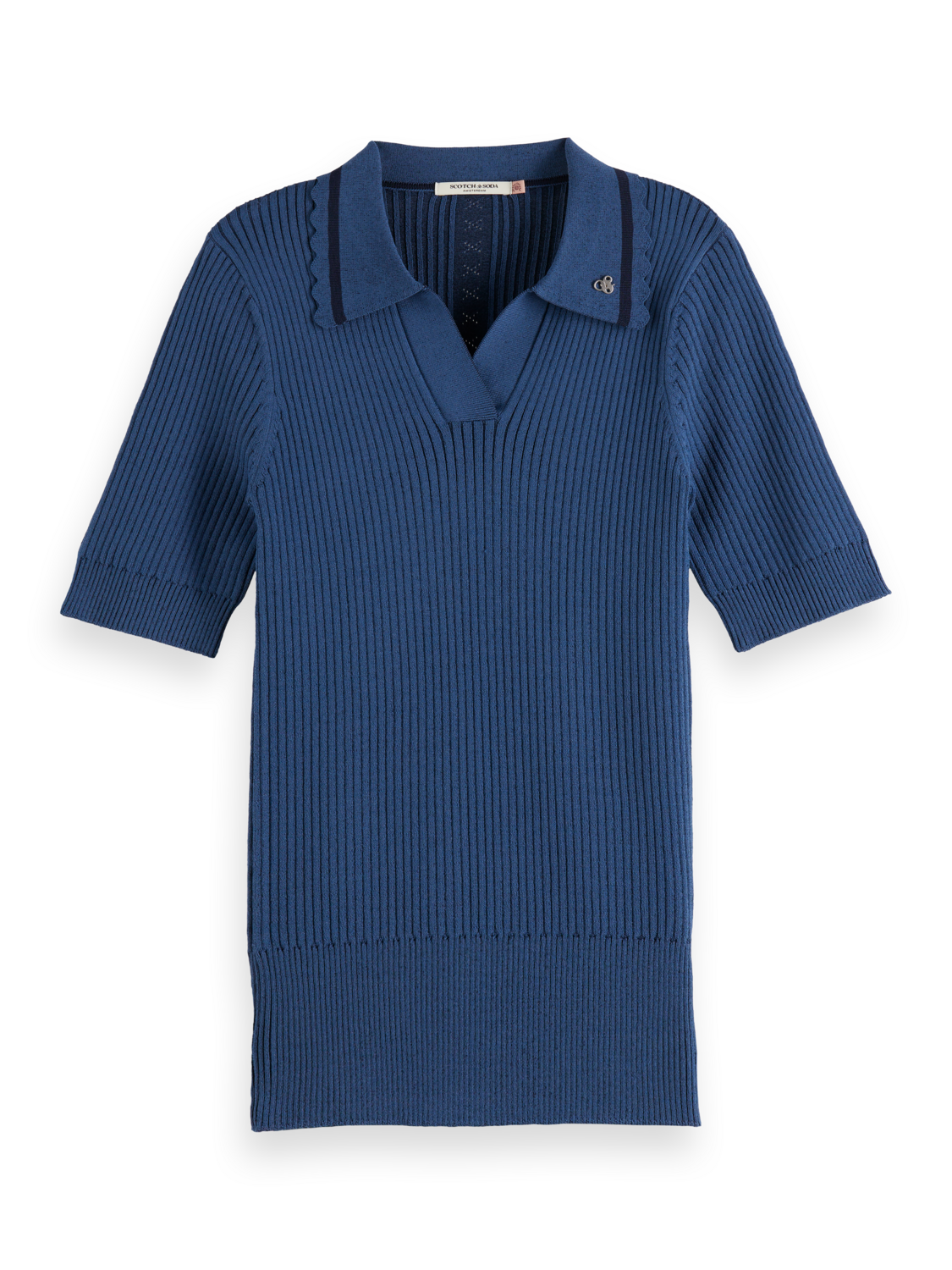 Ribbed Short Sleeve Polo