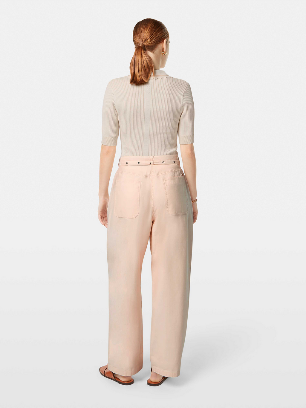 Rib Polo Short Sleeve Pullover