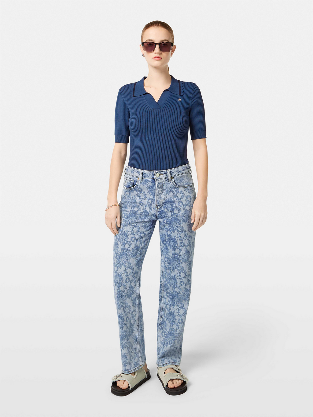 Ribbed Short Sleeve Polo