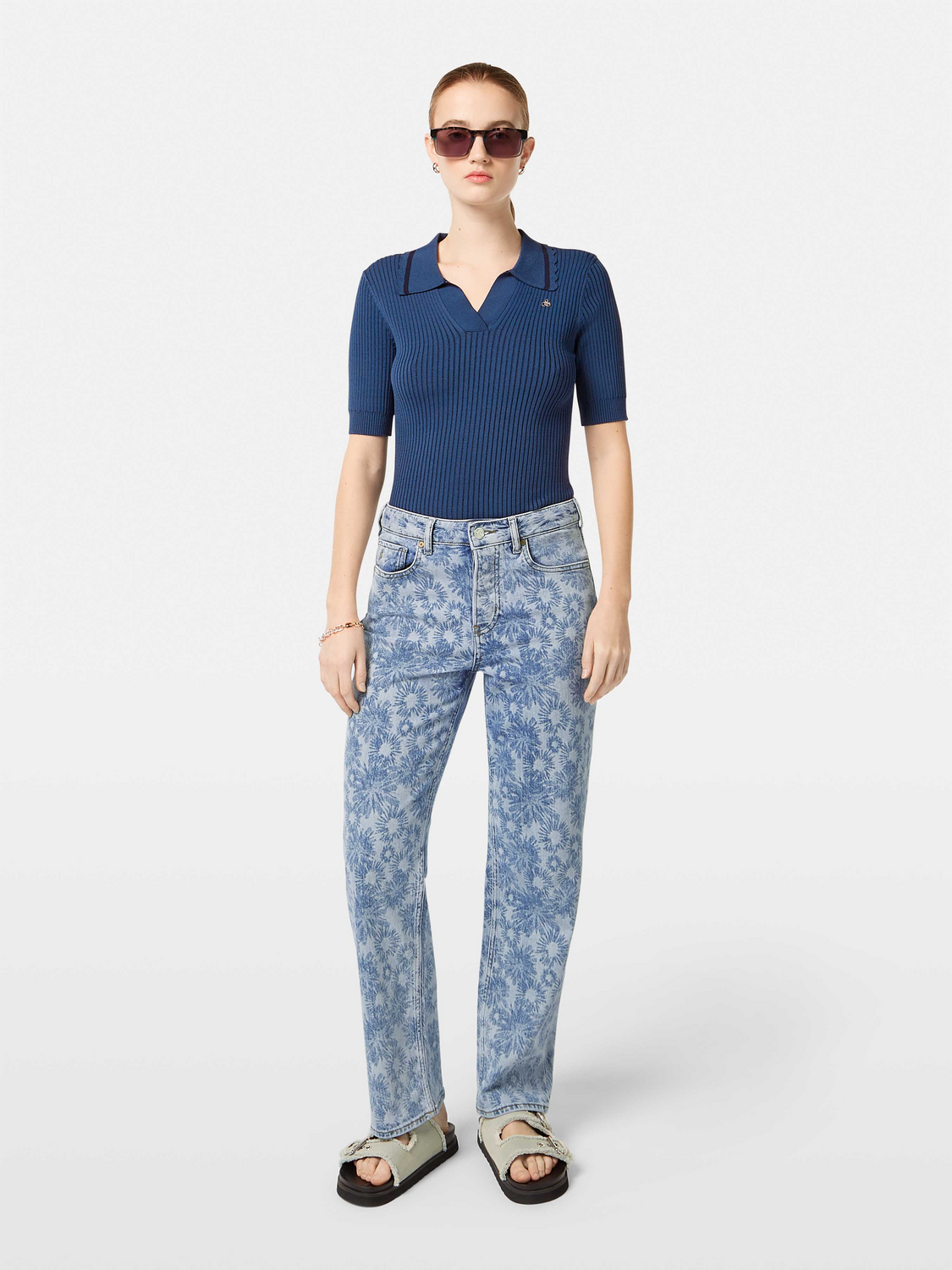 Ribbed Short Sleeve Polo