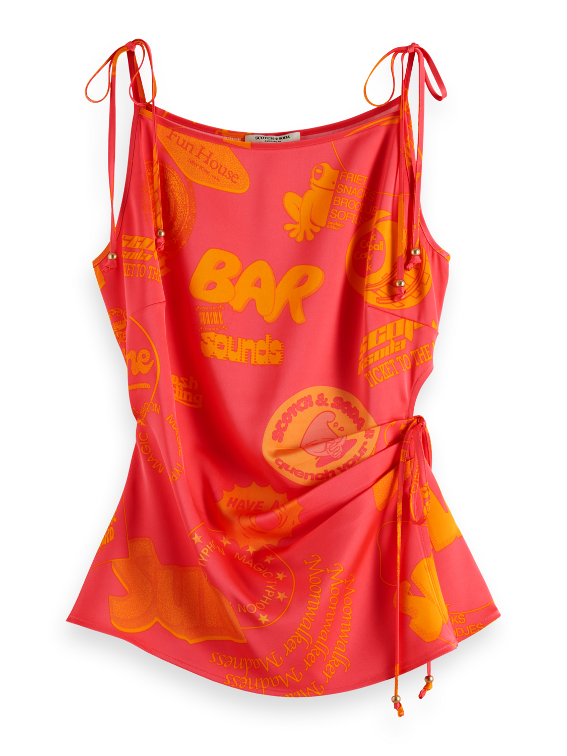 Satin Printed Tank Top