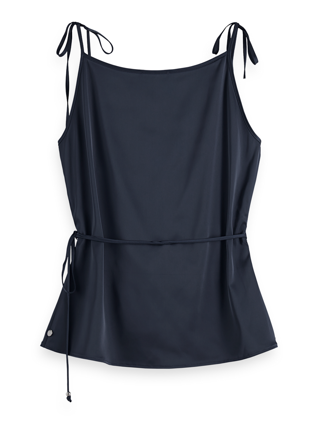 Satin Gathered Tank Top