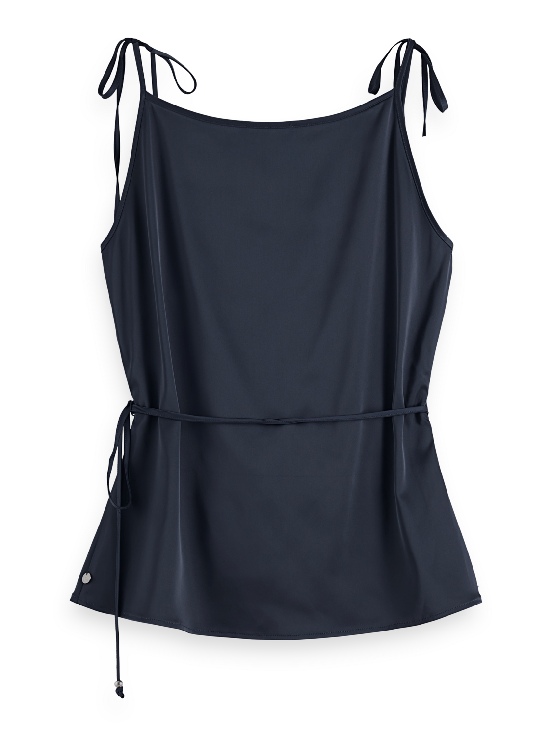 Satin Gathered Tank Top