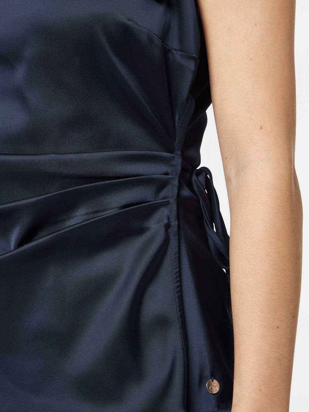 Satin Gathered Tank Top