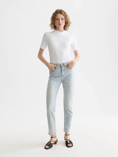 Essentials — Mock Neck Ribbed T-Shirt – Scotch & Soda