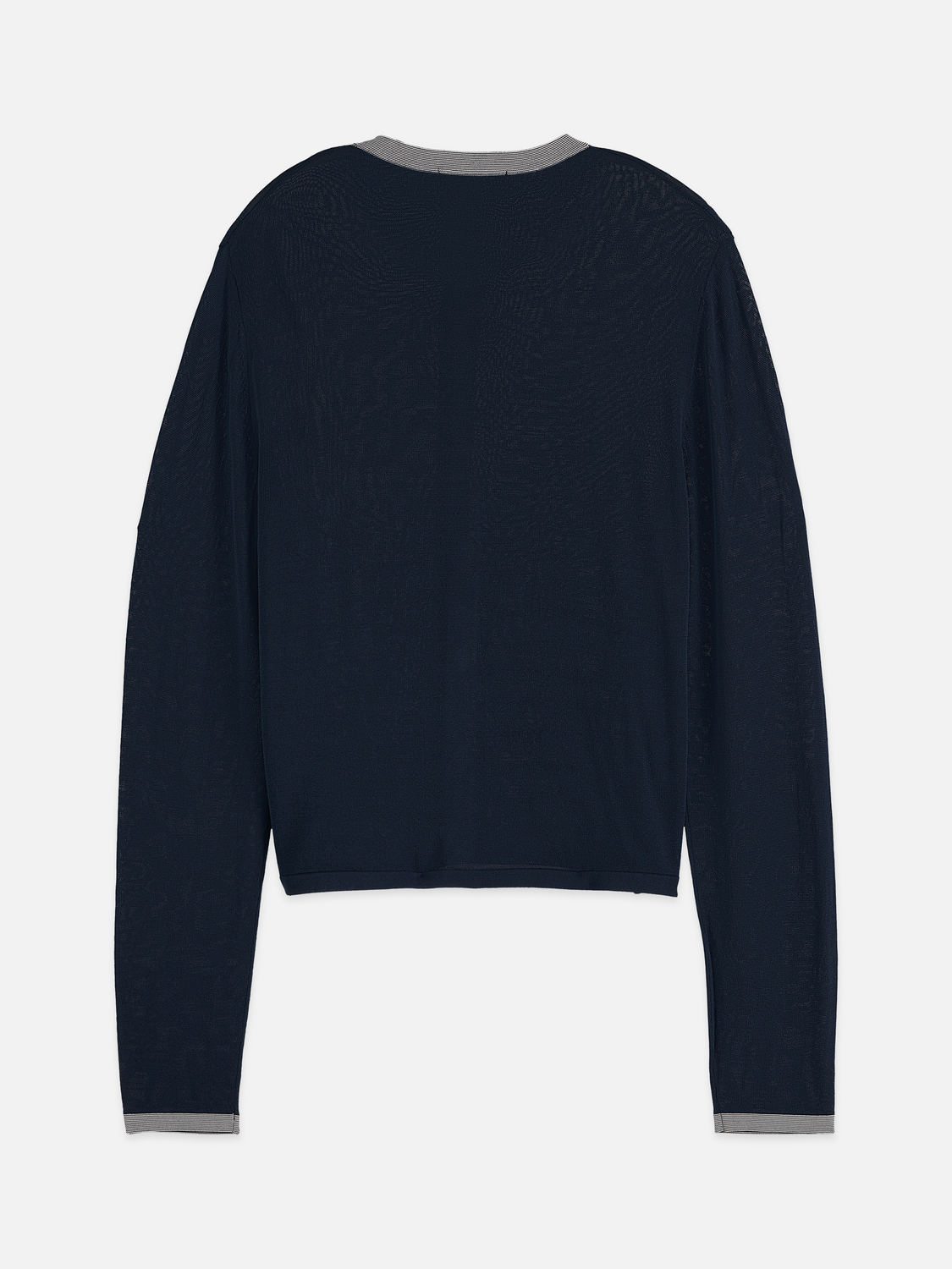 Stripe Trim Relaxed Cardigan