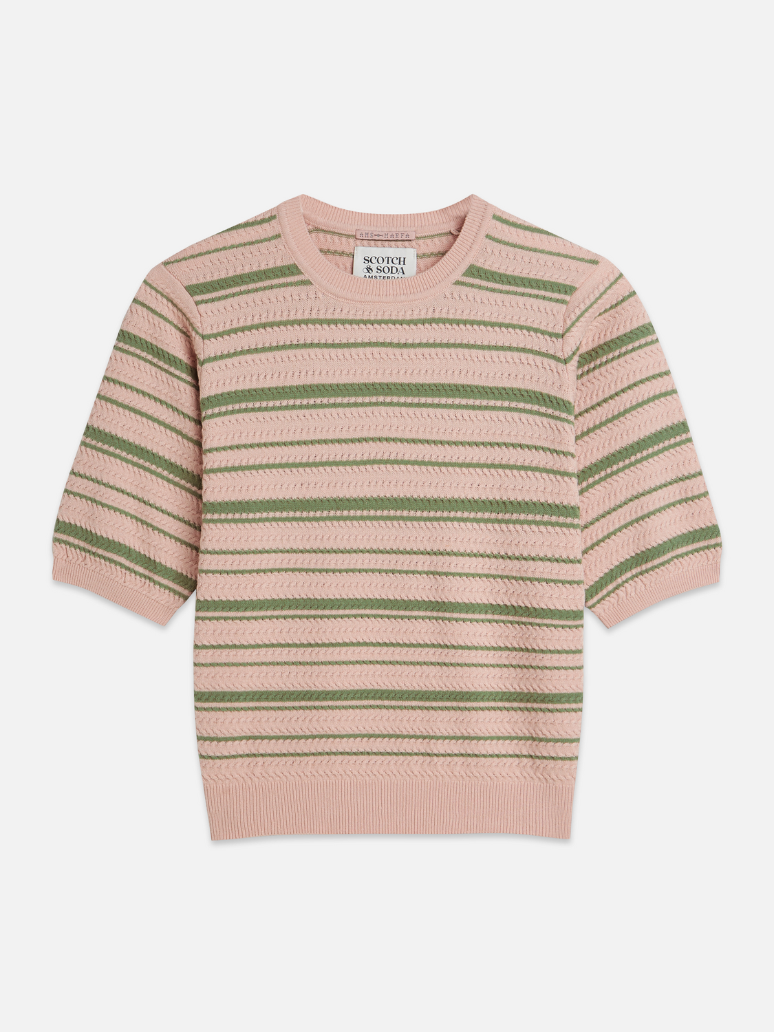 Textured Stripe Knitted Tee