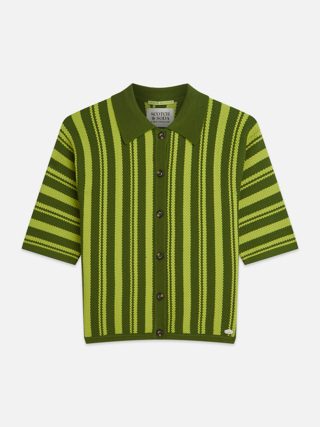 Textured Vertical Stripe Knitted Tee