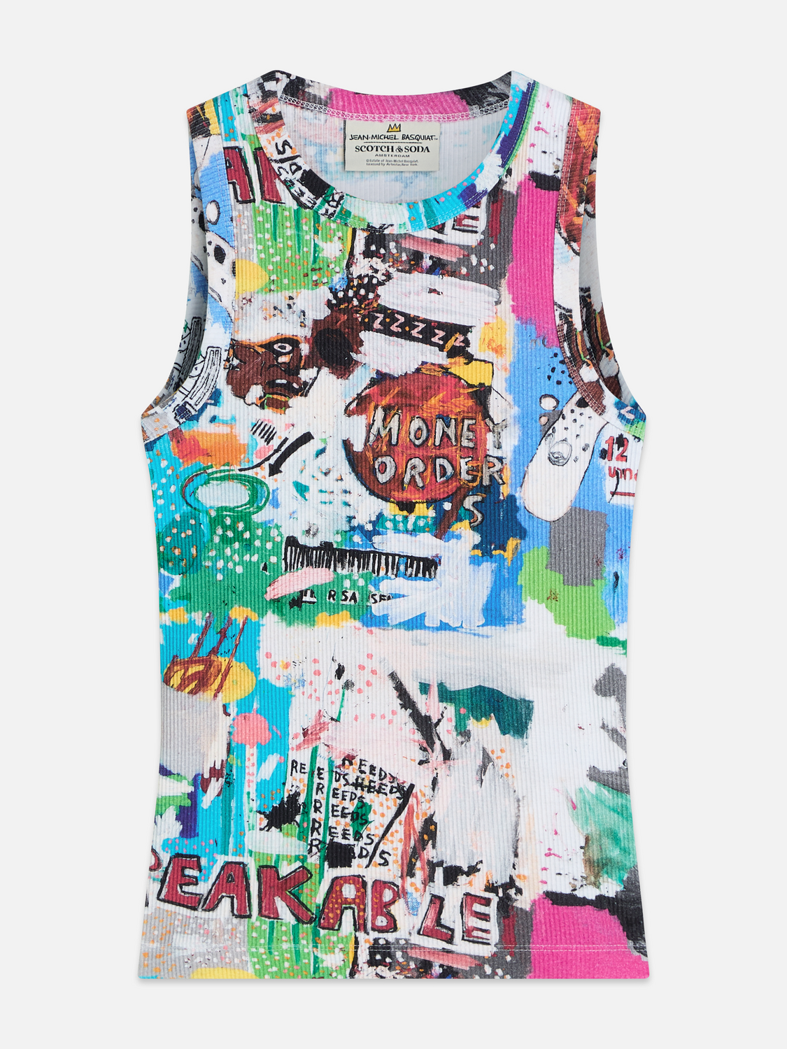 Scotch & Soda x Basquiat All Over Printed Rib Racer Tank