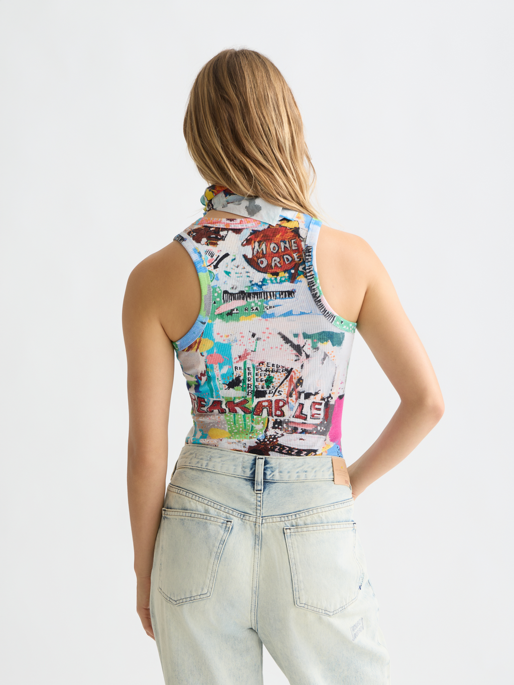 Scotch & Soda x Basquiat All Over Printed Rib Racer Tank