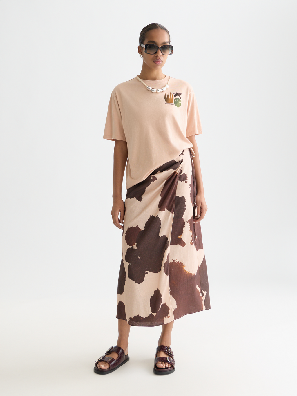 Front Back Artwork Loose-Fit T-Shirt