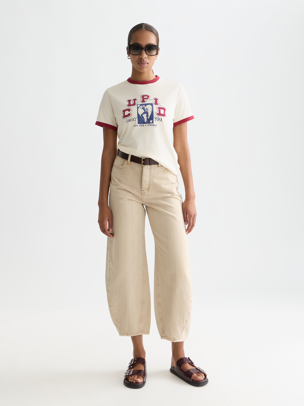 Regular-Fit T-Shirt With Contrast Binding