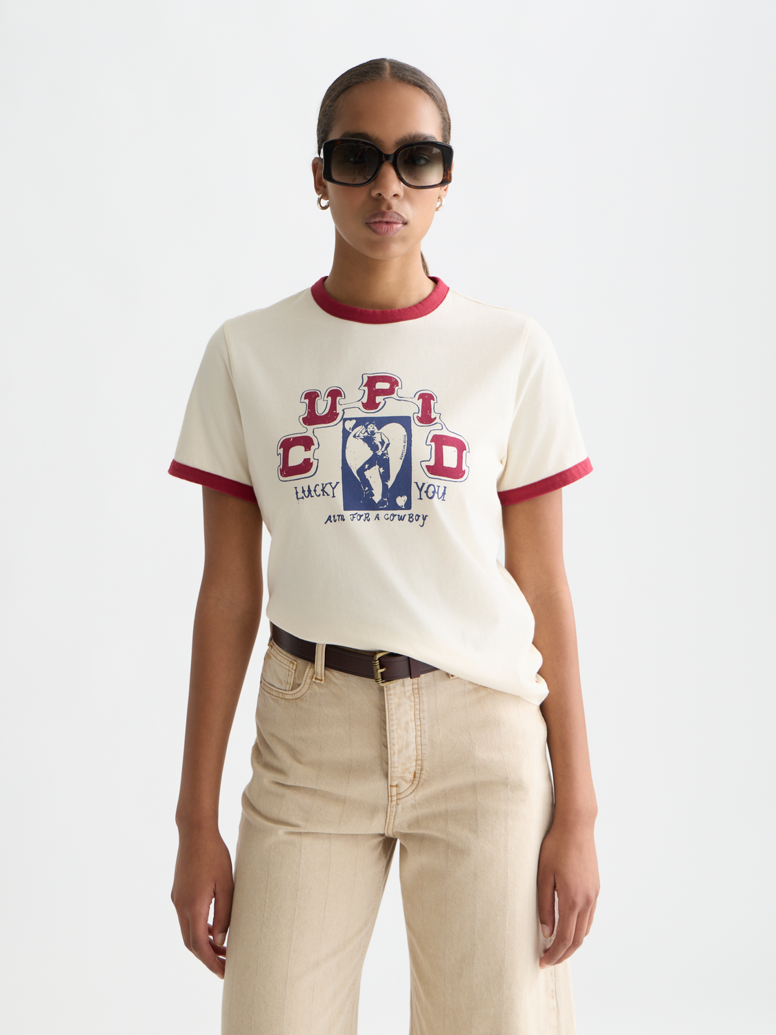 Regular-Fit T-Shirt With Contrast Binding