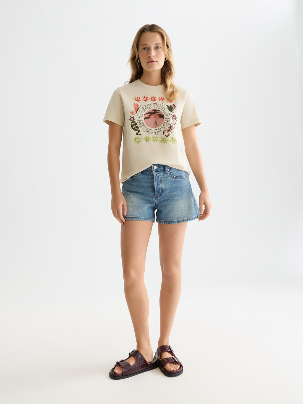 Embroidered Artwork Regular-Fit T-Shirt