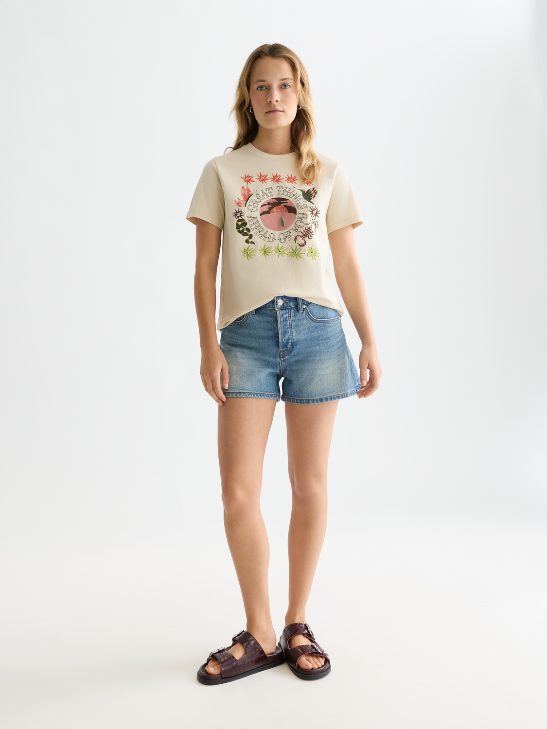 Embroidered Artwork Regular-Fit T-Shirt