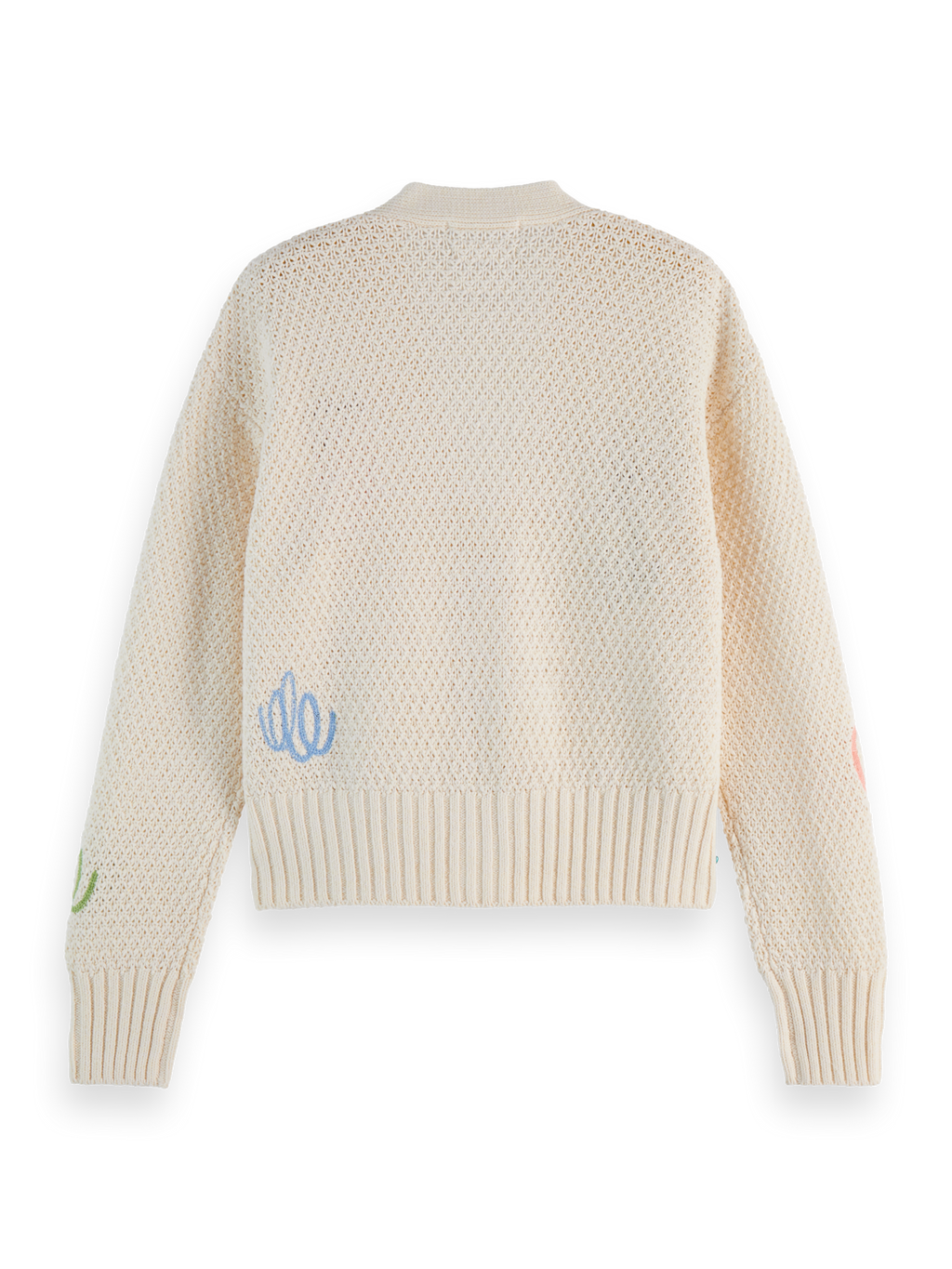 Embroidered Relaxed-Fit Cardigan