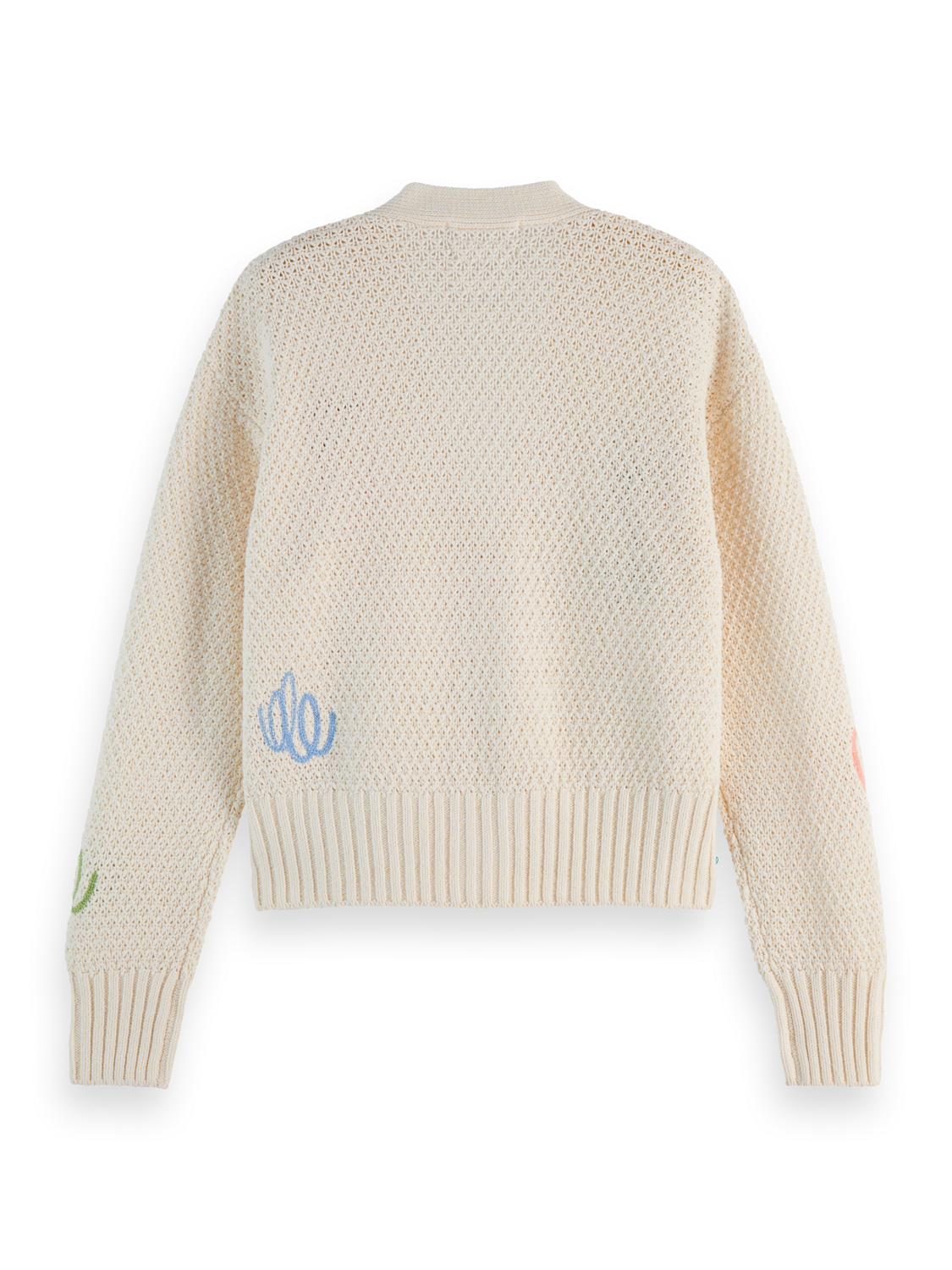 Embroidered Relaxed-Fit Cardigan