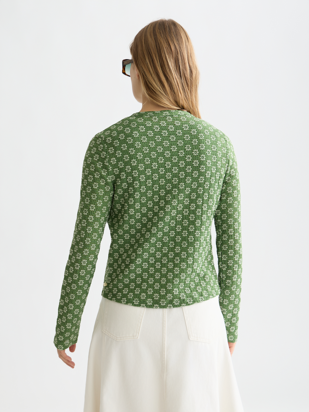 Structured Button Up Long Sleeve T-Shirt