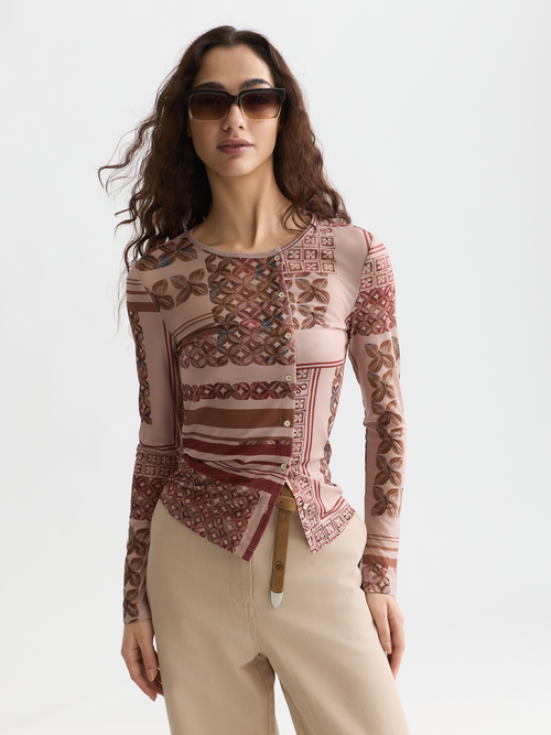 Printed Mesh Long Sleeve T-Shirt – Scotch & Soda Printed Mesh Long Sleeve T-Shirt – Scotch & Soda