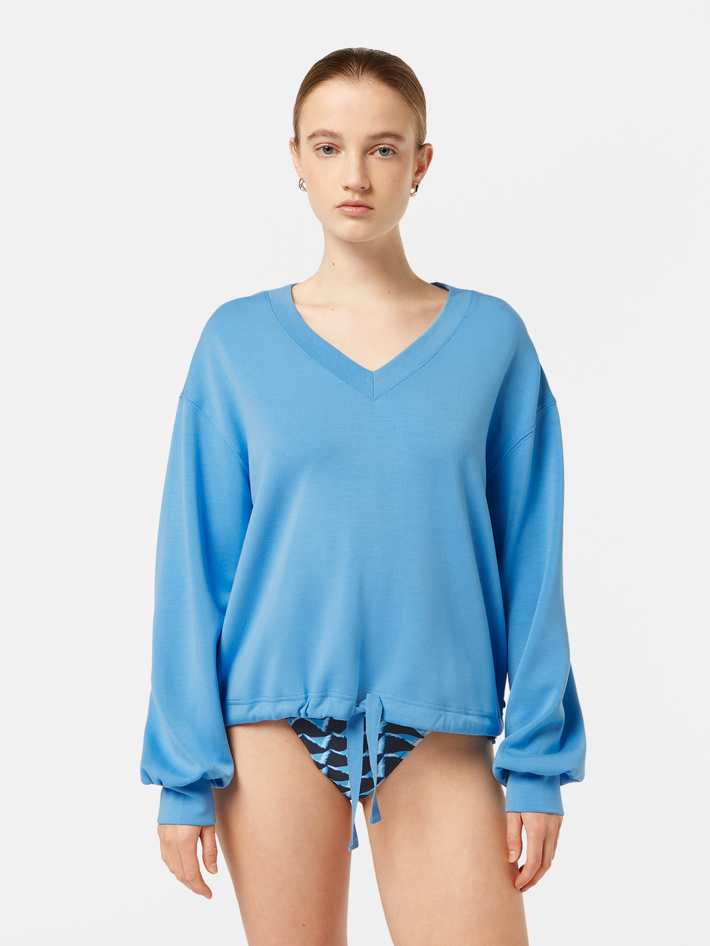 V-Neck Modal Sweatshirt