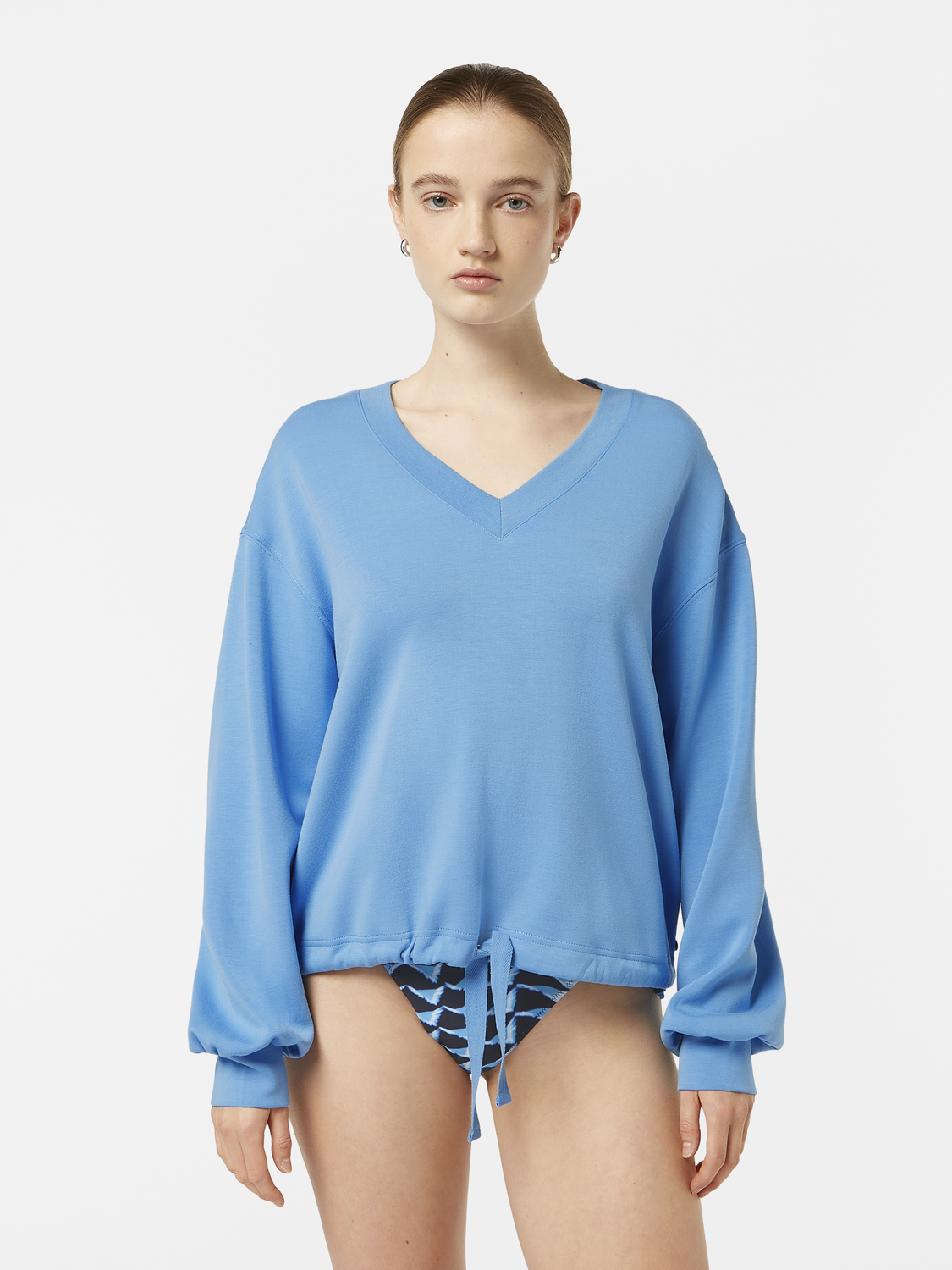 V-Neck Modal Sweatshirt