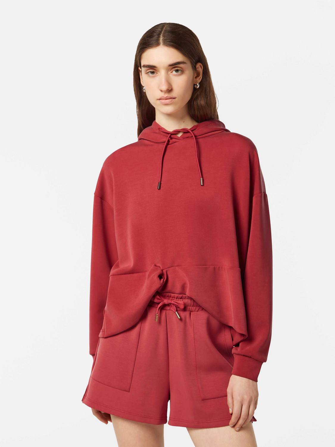 Twisted Hem Tencel Hoodie
