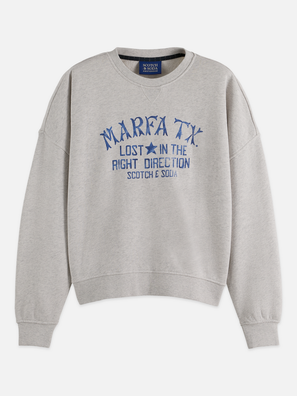 Denim Graphic Oversized Fit Sweatshirt