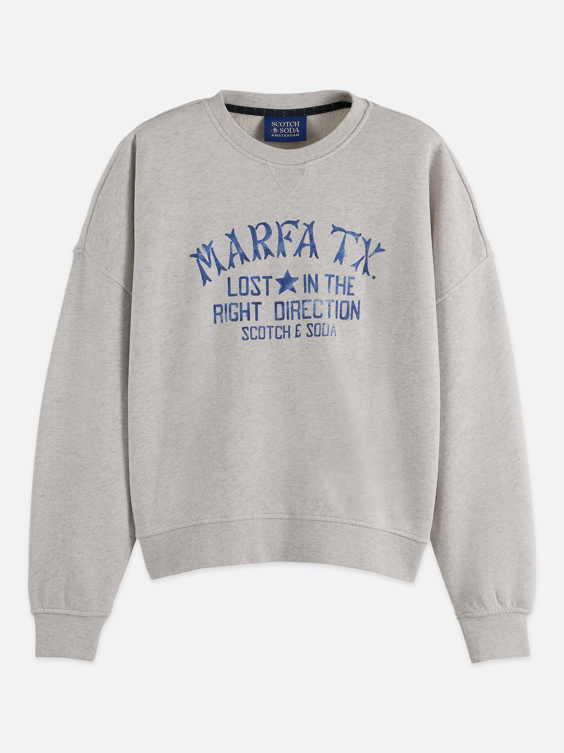 Denim Graphic Oversized Fit Sweatshirt