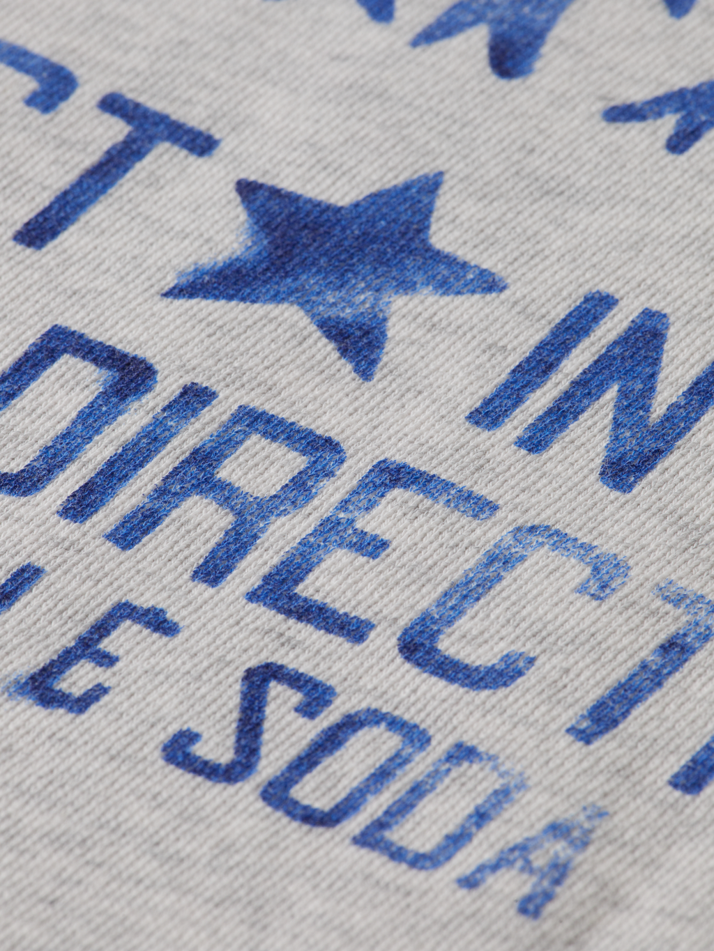 Denim Graphic Oversized Fit Sweatshirt