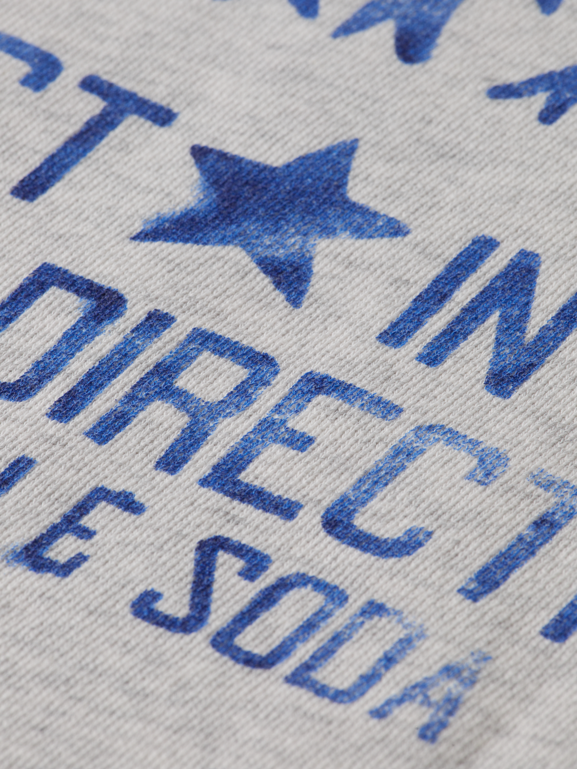 Denim Graphic Oversized Fit Sweatshirt