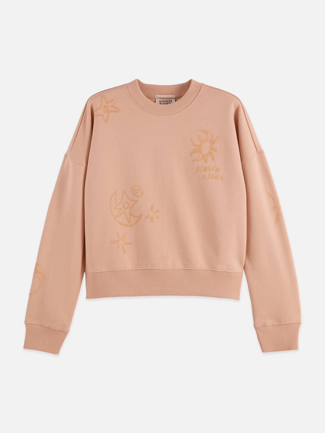 Relaxed Fit Sweatshirt With Flock Print