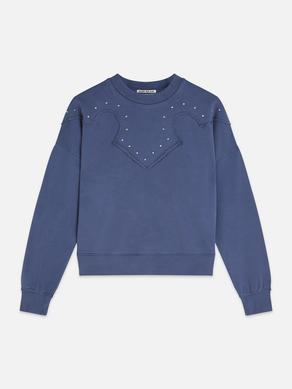 Studded Western Relaxed-Fit Sweatshirt