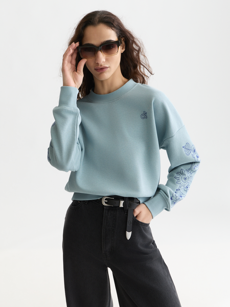 Embroidered Relaxed-Fit Sweatshirt – Scotch & Soda