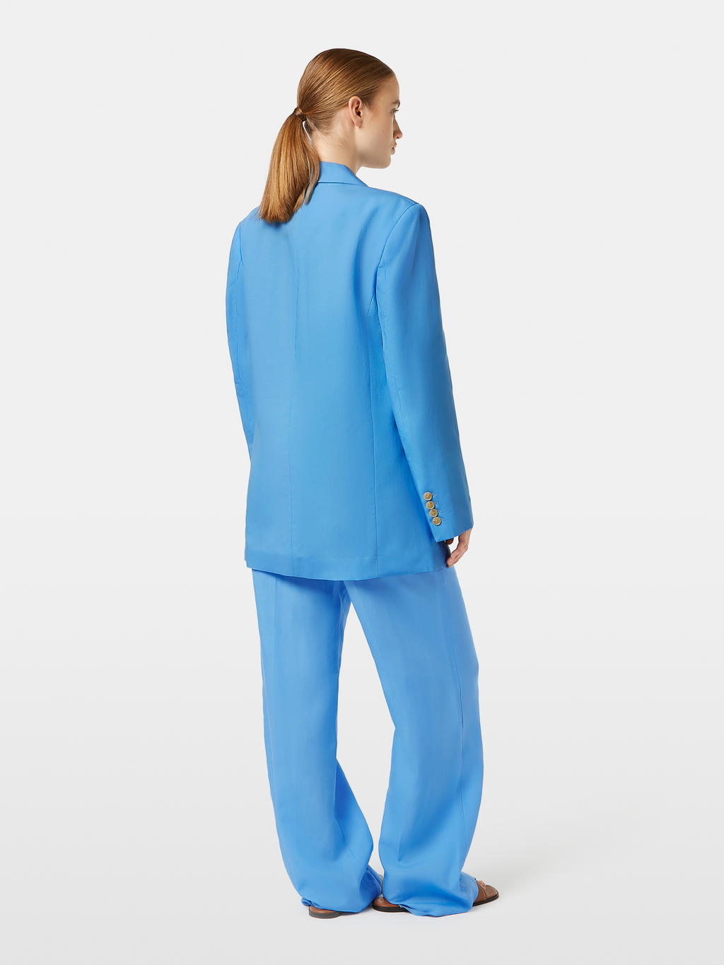 Boyfriend Fit Linen Blend Blazer