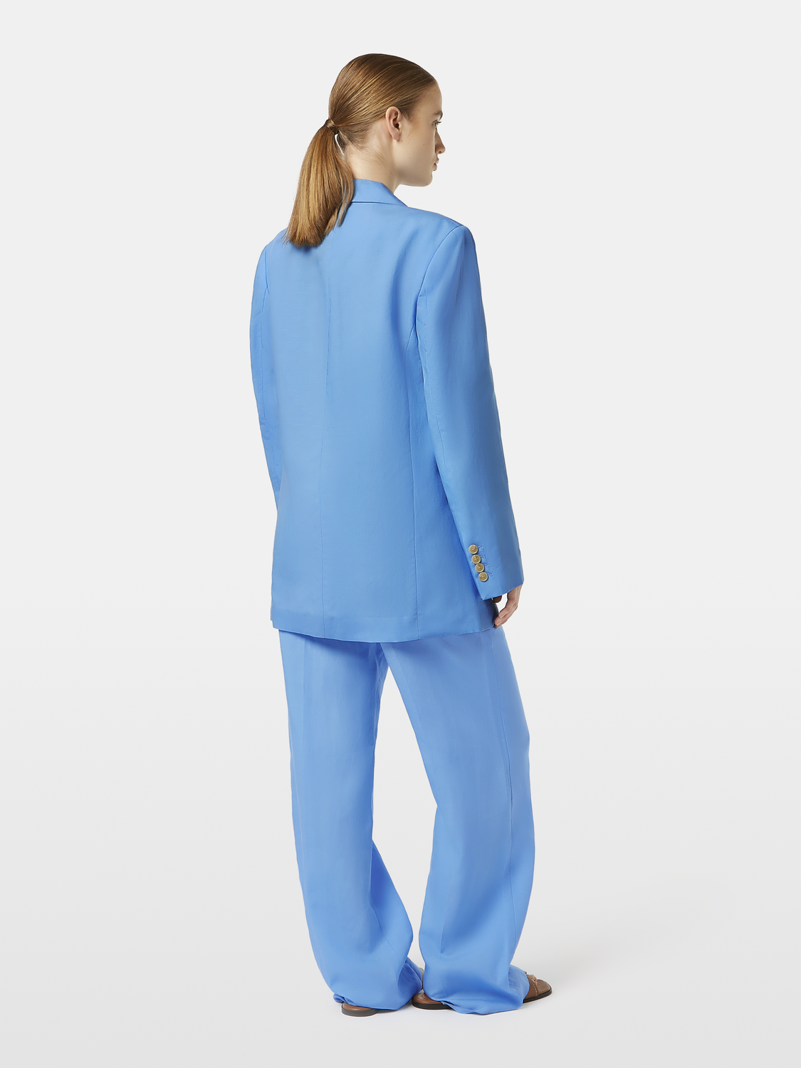 Boyfriend Fit Linen Blend Blazer