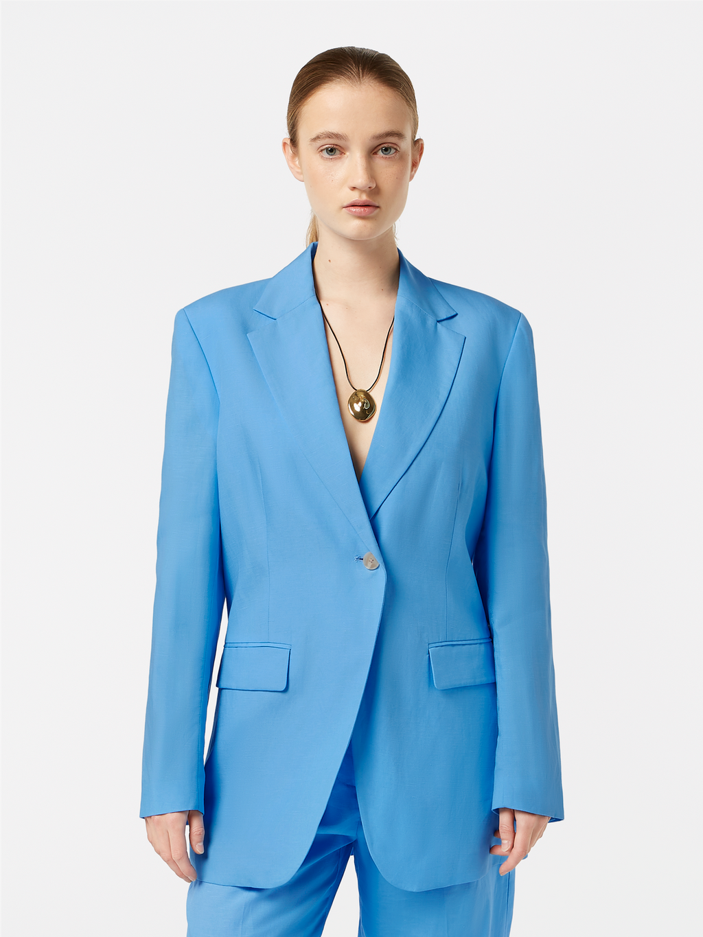 Boyfriend Fit Linen Blend Blazer – Scotch & Soda