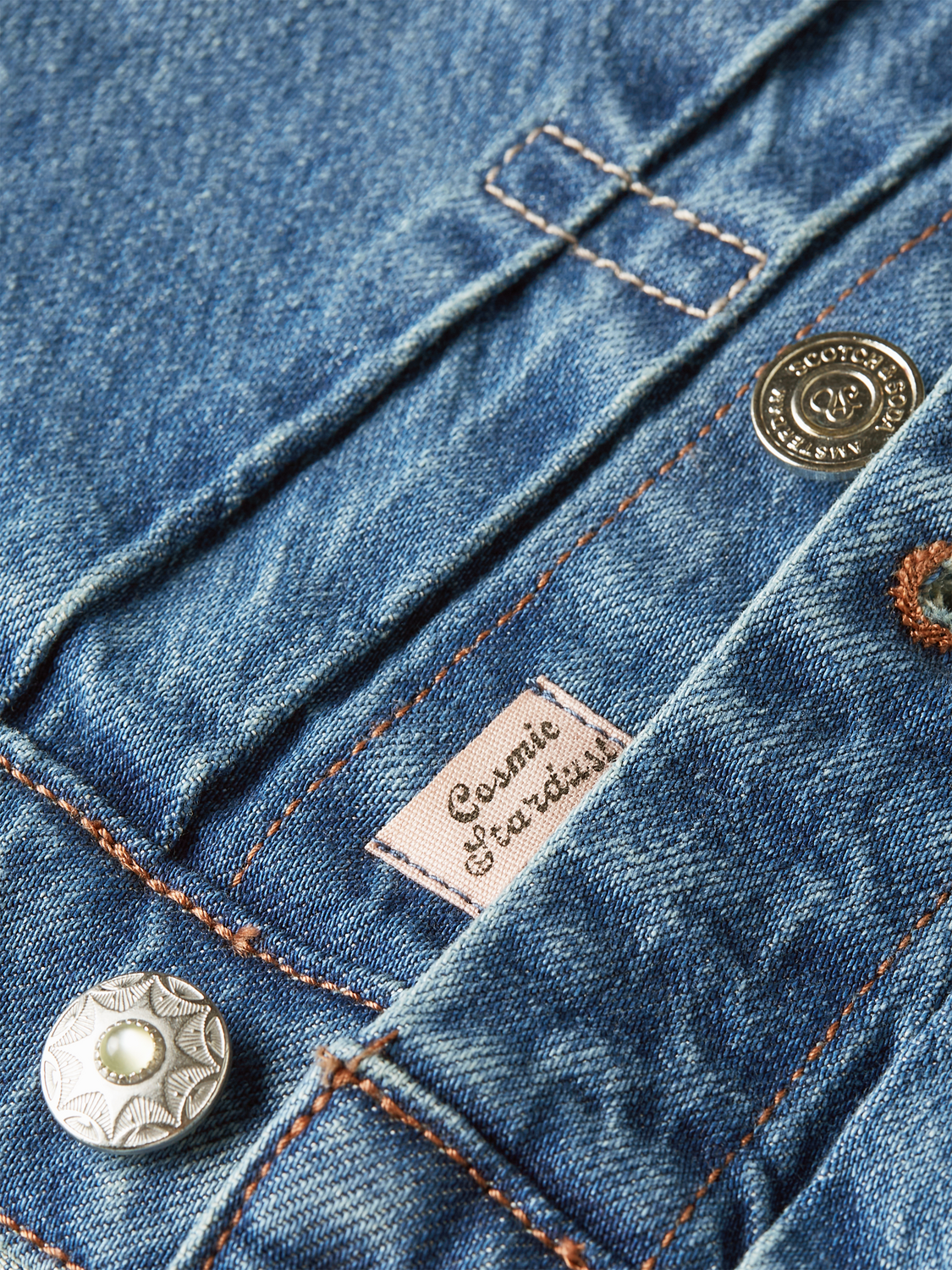 Pleat Front Denim Trucker Jacket