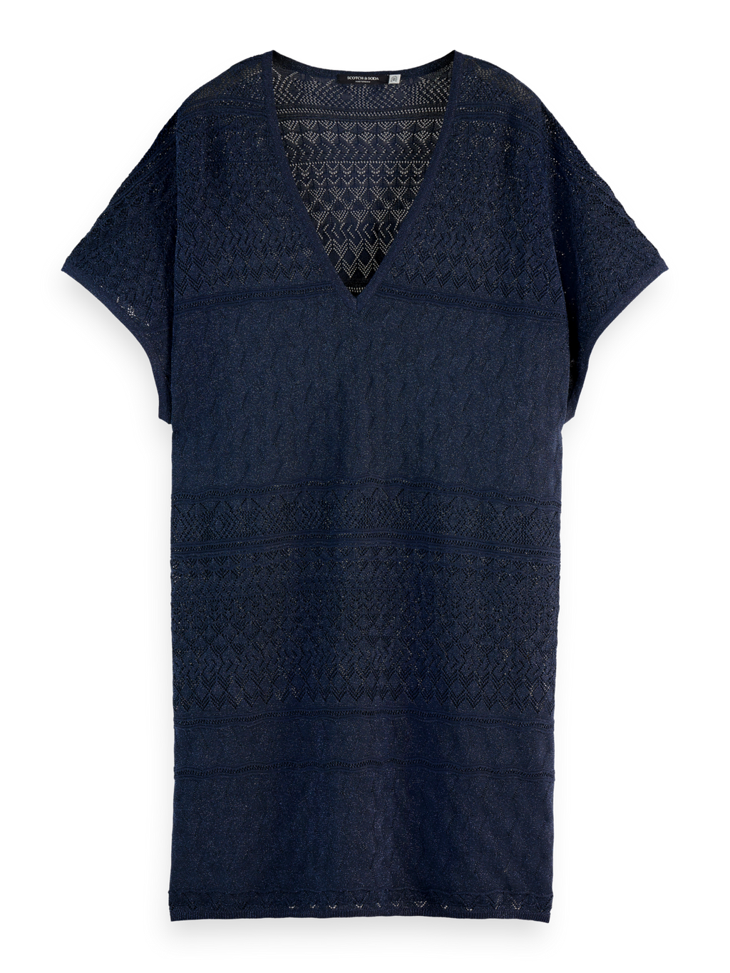 Metallic Pointelle Knit Tunic