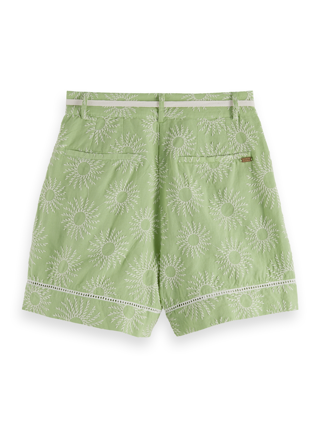 High-Rise Broderie Shorts