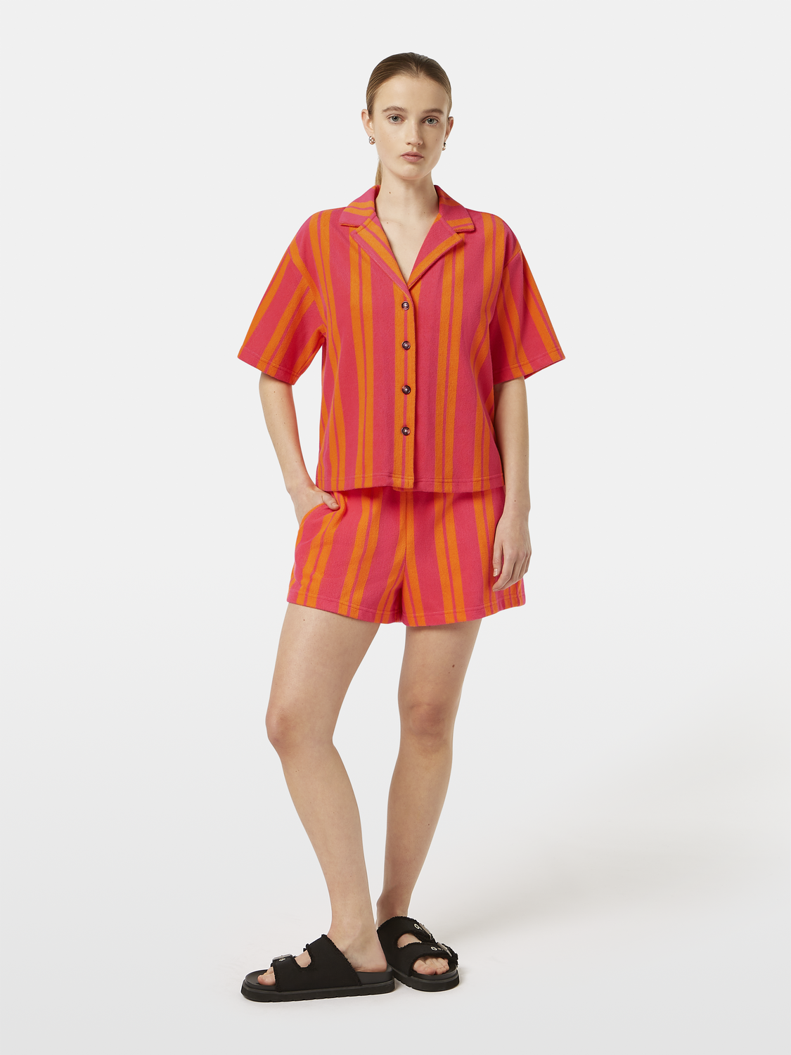 Terrycloth Striped Short