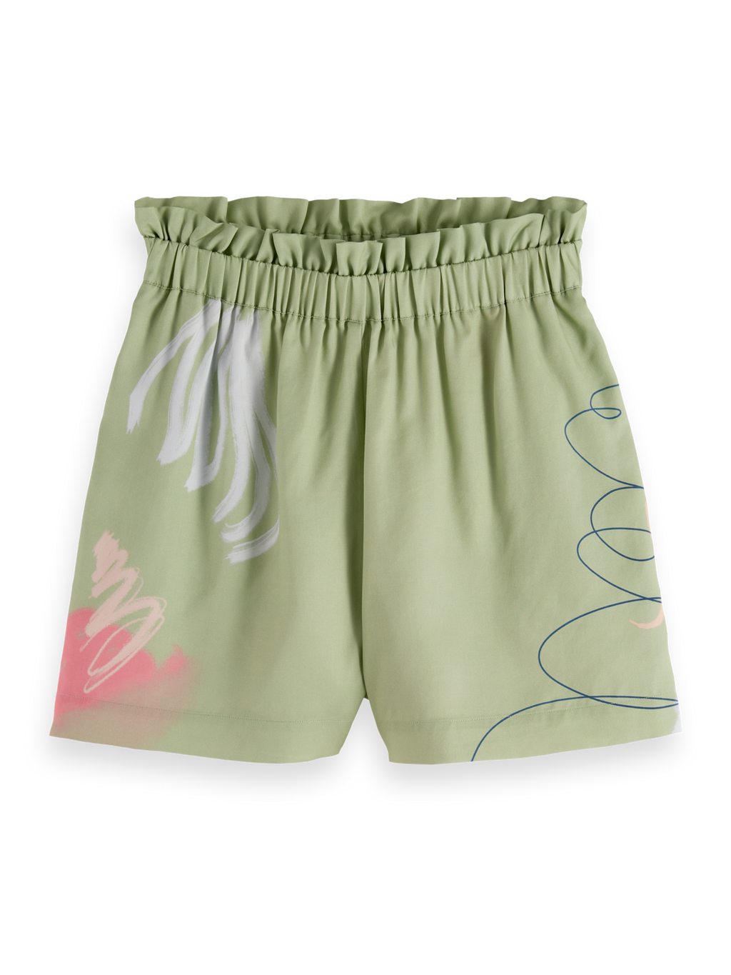 High-Rise Printed Short