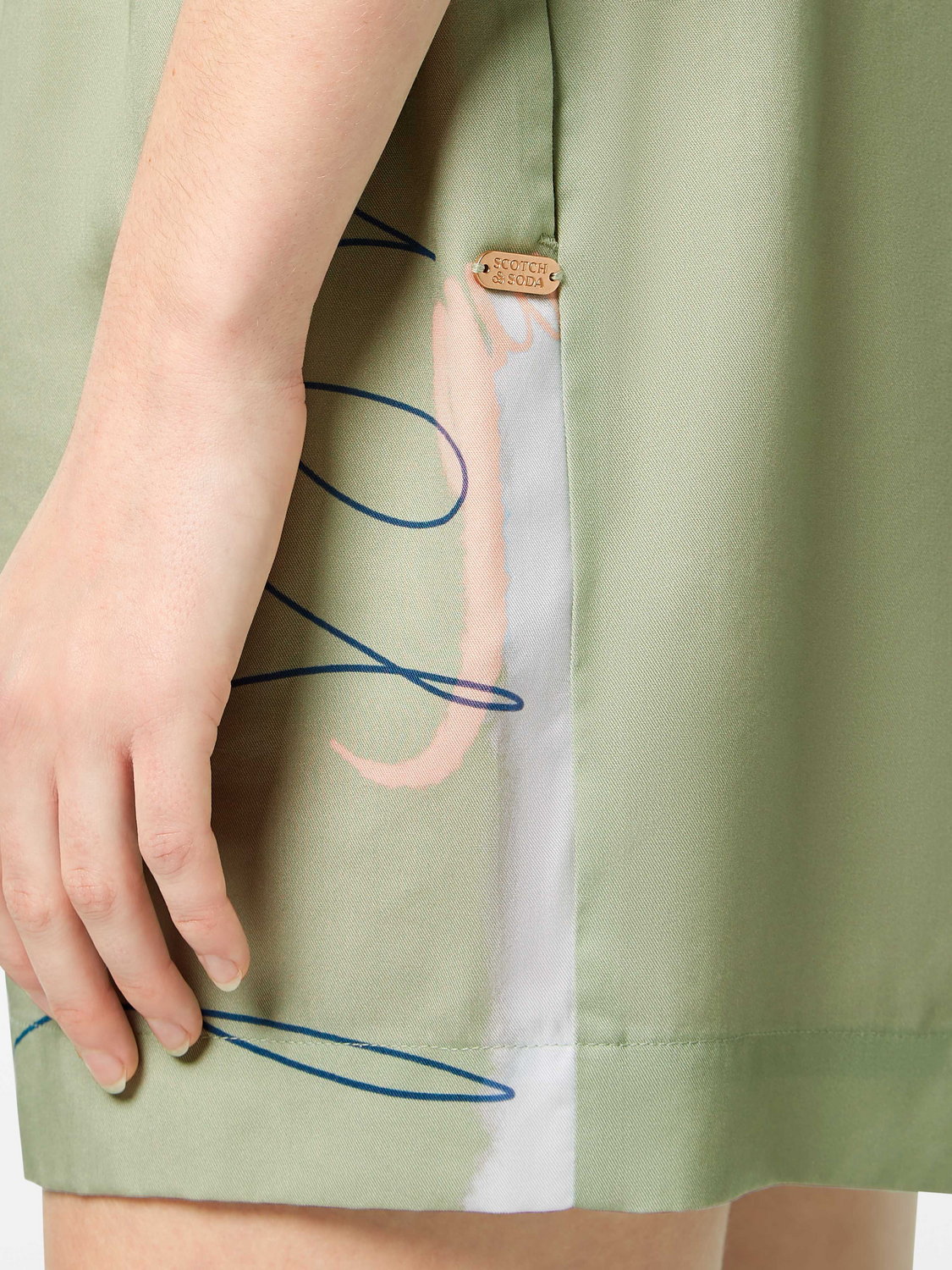 High-Rise Printed Short