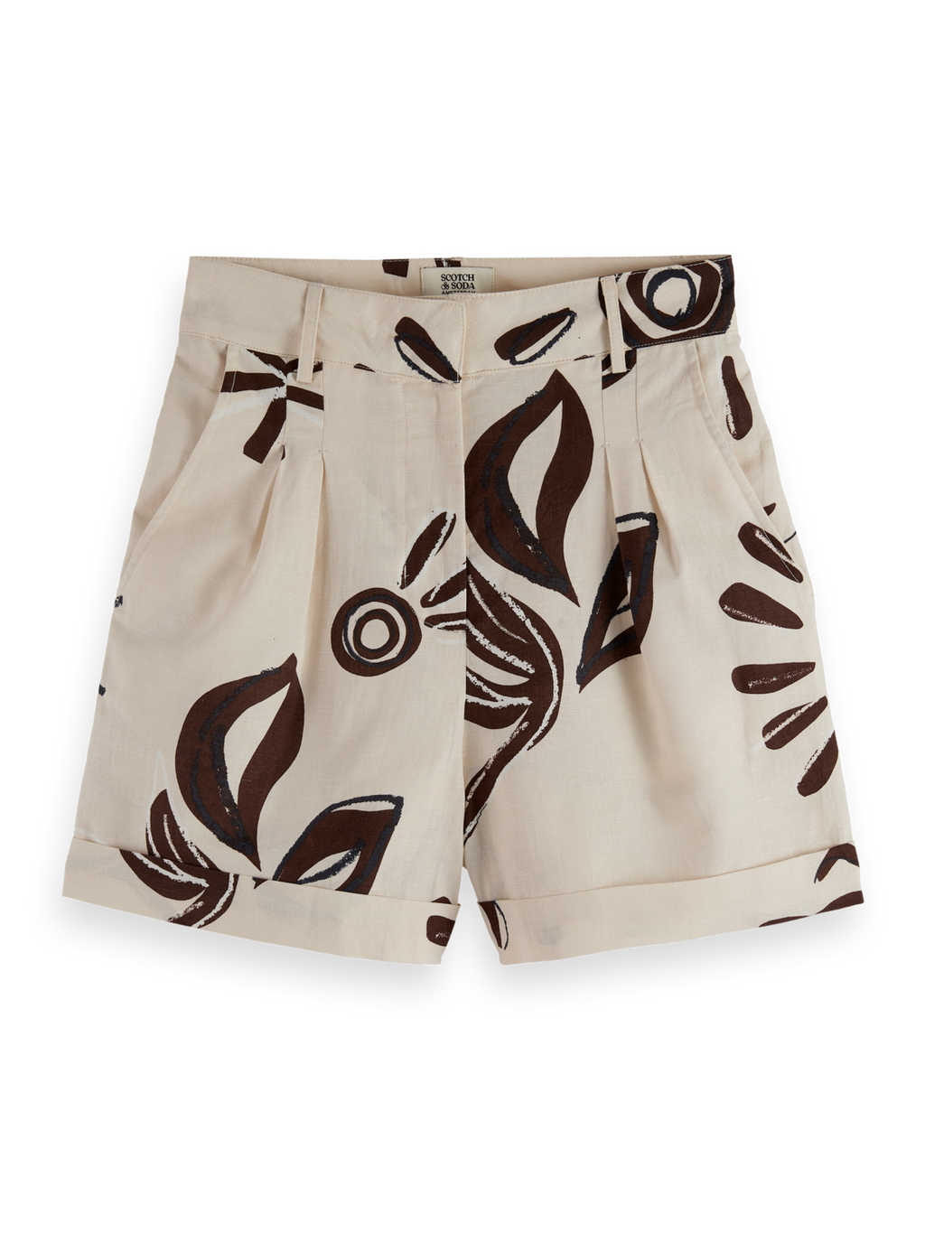 Inky Sun Linen Printed Short