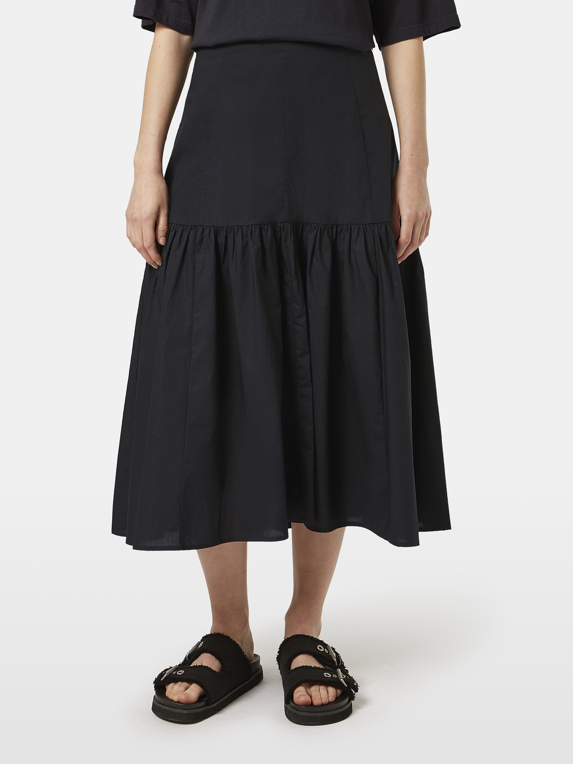 Tiered Midi Skirt