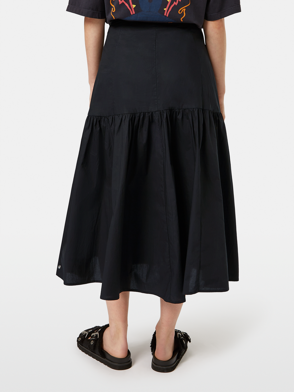 Tiered Midi Skirt