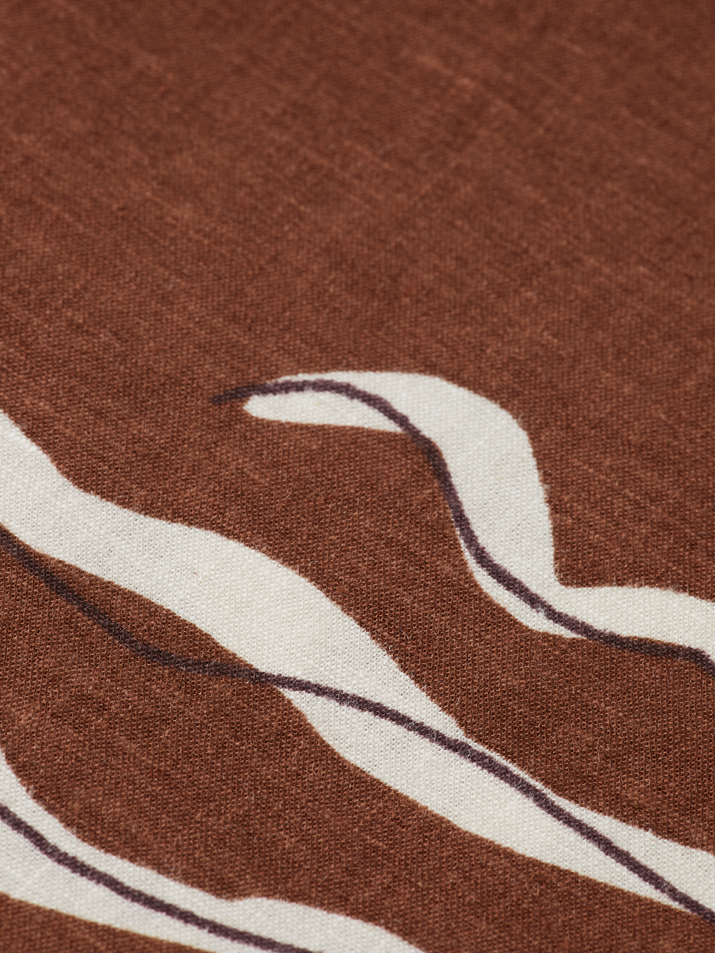 Inky Sun Linen Blend Wrap Skirt