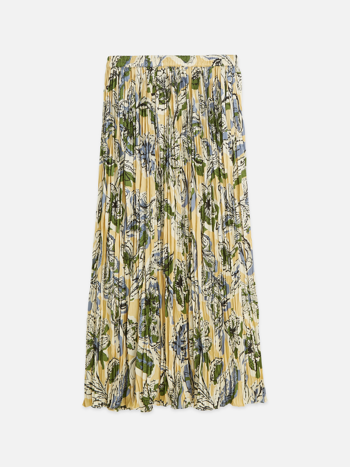 Printed Micro Pleat Skirt