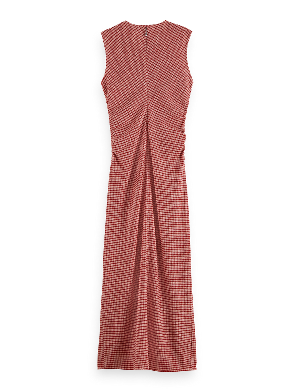 Structured Gingham Midi Dress